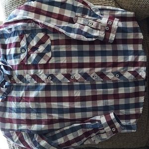 Plaid button down shirt large 10-12